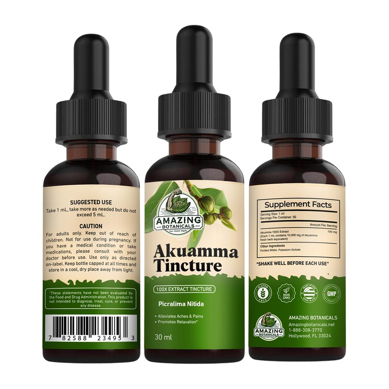 Amazing Botanicals Akuamma 100X Extract Tincture 300,000 mg