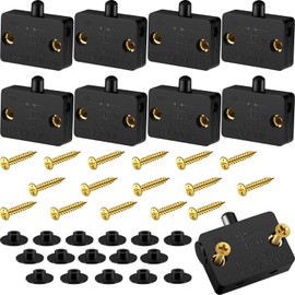 Honoson 12 Pieces Cabinet Door Switch for Closet Light Automatic Touch Door Activated Lamp Switch for Wardrobe Applicable to 12V 24V 110V (Black)
