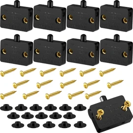 Honoson 12 Pieces Cabinet Door Switch for Closet Light Automatic Touch Door Activated Lamp Switch for Wardrobe Applicable to 12V 24V 110V (Black)
