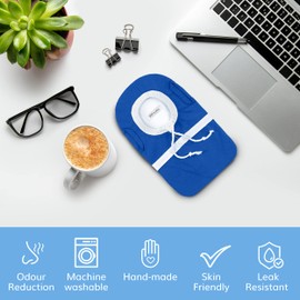 GBmates Ostomy Bag Covers-WaterResistant Ostomy Pouch Liner with Adjustable Opening, Belt Hoop, Buckle Closure - R Blue Colostomy Bag Cover - Washable Ostomy Pouch Covers - Durable Ostomy Supplies