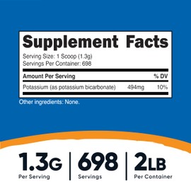 Nutricost Potassium Bicarbonate Powder 2 LB - Gluten Free, Non-GMO