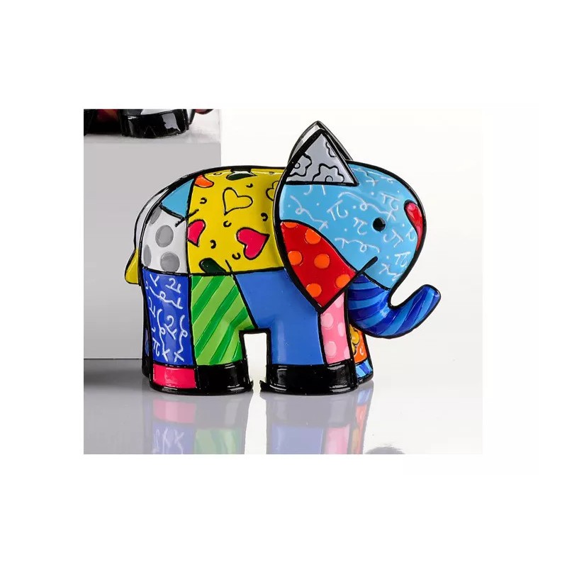 ROMERO BRITTO MINIATURE FIGURINE: "INDIA" ELEPHANT ** NEW **