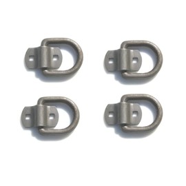 Pit Posse ½ Inch D Ring Tie-Down - Heavy Duty Strap Loop - Anchor For Your Truck Enclosed Trailer RV, ATV, Snowmobile, Toy Hauler – Secure Your Gear – Mount Your Bike- Pick Ups & Trucks Accessories(4)