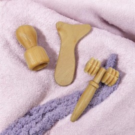 SingEX Artesanal Set Mini Copa Tablilla Rodillo Maderoterapia Facial Papada