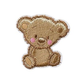 Mono-Quick Iron-On Patch Applique Teddy Bear Shaggy 5.5 x 5.5 cm
