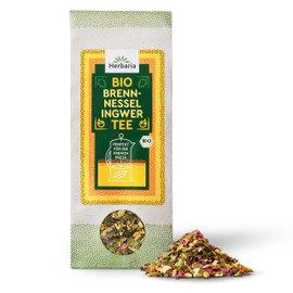 Herbaria Tea Blend Nettle Ginger Organic 45 g - 100% Organic Herbal & Spice Tea - Natural Refreshing Taste & Only Natural Ingredients - Climate Neutral Produced & Plastic-Free Packaging
