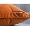 Lutanky Pack of 2 Velvet Cushion Covers Dark Orange Decorative