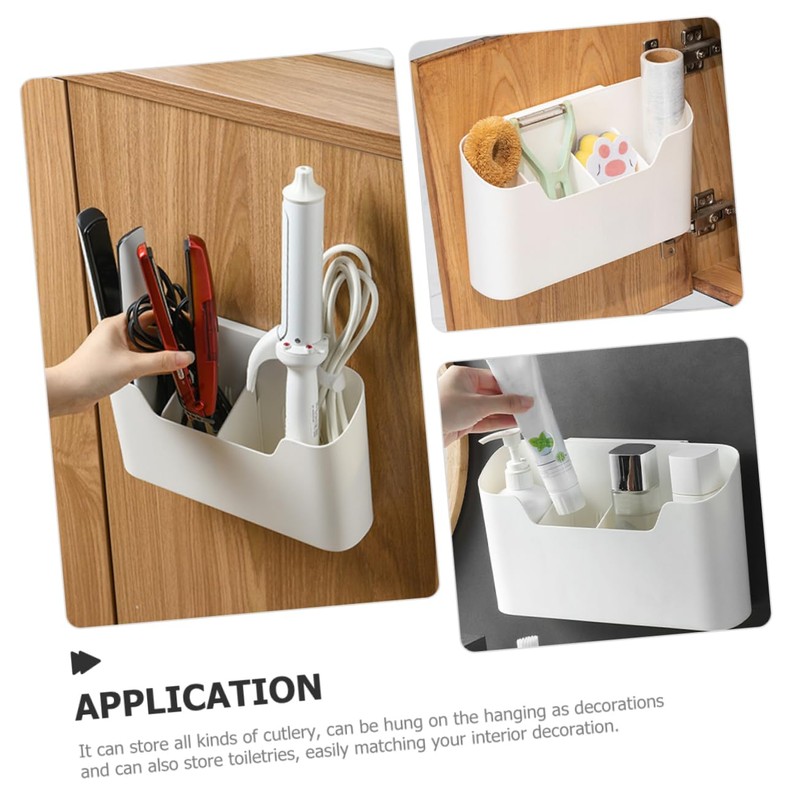 Gatuida 1Set Hanging Storage Basket Wall Mounted Compartment Organizer Box