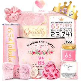 65th Birthday Gifts For Women, Happy 65th Birthday Gifts For Her Mom Sister Wife Best Friend Turning 65, Unique Gift For 65 Year Old Woman Birthday, Funny Birthday Decorations Gift Ideas