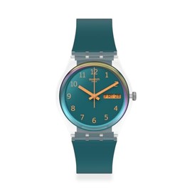 Swatch Unisex Casual Watch Blue Bio-sourced Quartz Blue Away