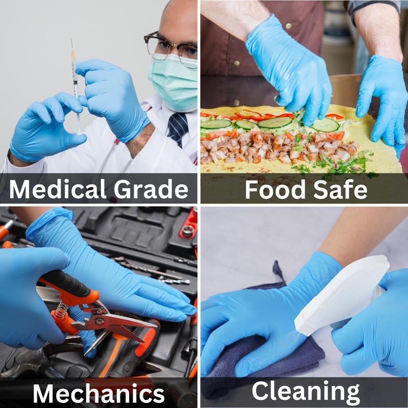MEDPRAYER Nitrile Exam Gloves, 4 Mil Nitrile, Latex & Powder