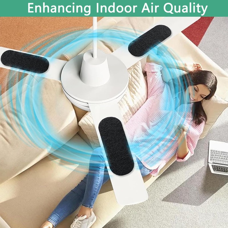 15 Pack Ceiling Fan Filters for Blades, Air Filters with