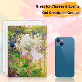 Simetufy 12 Pack 5x7 Inch Canvas Boards for Painting, Blank Canvases for Painting, Gesso Primed Acid-Free 100% Cotton Canvas Panels for Acrylics Oil Watercolor Tempera Paint