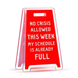 Funny Office Desk Decor Boss Sign, Bosses Day Gifts for Women Men Manager Supervisor Leader Lady Famale Male, Christmas Stocking Stuffer for Teacher Principal Coworker Cubicle Accessories Red Sign