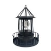 CALIDAKA LED Solar Powered Lighthouse,360 Degree Rotating Lamp Waterproof Garden