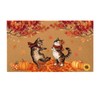 Fall Door Mat - Autumn Cat Welcome Mat, Funny Doormats