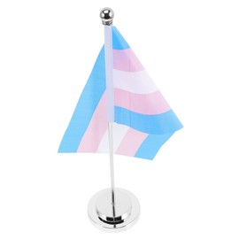 COHEALI 2 Sets Polyester Rainbow Pride Desk Flag Support Small Desk Flag Stand for Indoor/outdoor Decorations
