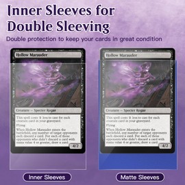 1000 Perfect Fit Sleeves,Inner Clear Card Sleeves Perfect Fit for Double Sleeving,60-Microns Ultra Clear Protection,High Clarity Trading Card Sleeve Compatible with MTG, TCG, Game,Sport Cards