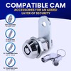 FJM Security MEI-2400AS-KA Tubular Cam Lock for Smart Home, Cabinet