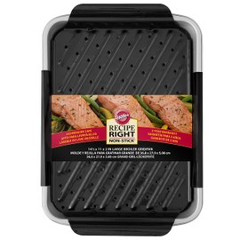 Wilton Recipe Right Non-Stick Large Broiler Pan Set, Ideal for Chicken Fajitas, Pork Chops and Rice, Halibut or Marinated Lamb Chops, 14.5 x 11-Inch