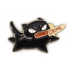 Herxion Black Cat with Knife Enamel Pins, Funnny Pins for