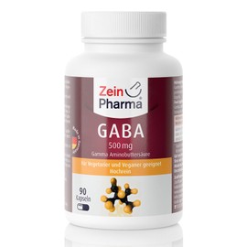 Zein Pharma GABA Capsules, 500 mg, 90 Capsules (54g)