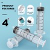 6PCS 60ML Plastic Sterile Syringe with Cap and Tubes 2*50cm