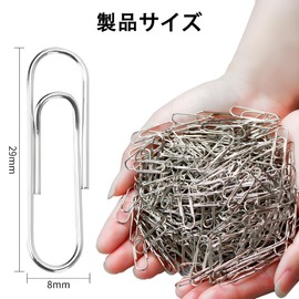 FACETHALO Zem Clips, Pack of 500, Nickel Plated Rust Proof Paper Clips, 29mm, Strong and Durable, Ideal for Document Organization and Multipurpose Use
