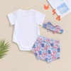 Bonangber Newborn 4th of July Outfit Girl American Babe Onesie