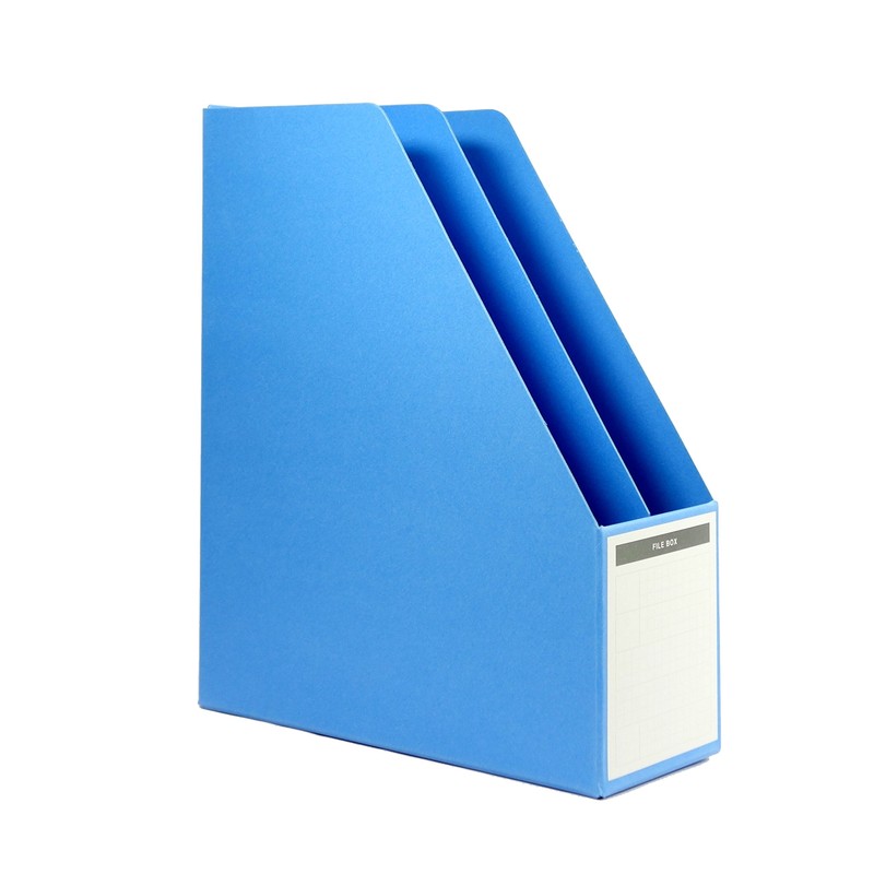 コクヨ ファイルボックス B5 縦 仕切 底板付 青 フ-452NB