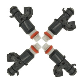 JESBEN 16450-ZY6-003 4 boquillas de inyectores de combustible, 4 agujeros con juntas tóricas de repuesto para Honda Outboard BF135 BF150 BF225 BF250 16450ZY6003