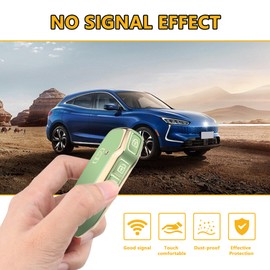 FT FUNTOR for Kia Key Fob Cover,Compatible with Kia Soul Forte Telluride K5 Seltos NIRO Sportage Sorento,5 Buttons TPU for K5 Key Fob Cover with Golden Edge (Green)