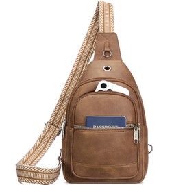 BOSTANTEN 7L Sling Bag For Women CrossBody Bags Large Cross Body Purse Vegan Leather Sling Backpack for Travel Essentials