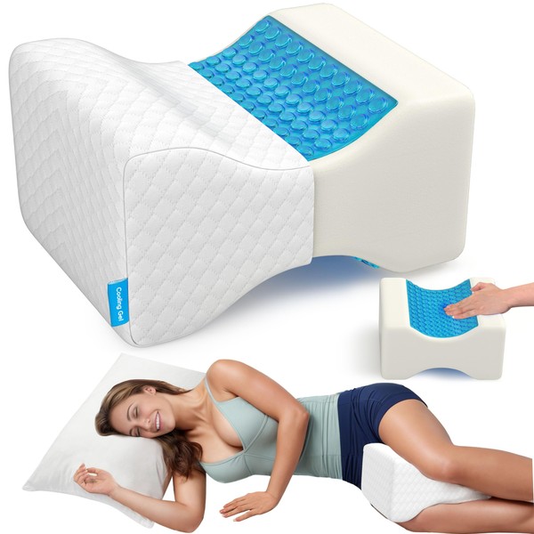 CloudBliss Knee Pillow for Side Sleepers - Cooling Leg Pillow