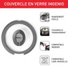 Tefal Ingenio Glass Lid 16 cm Space Saving Storage Folding
