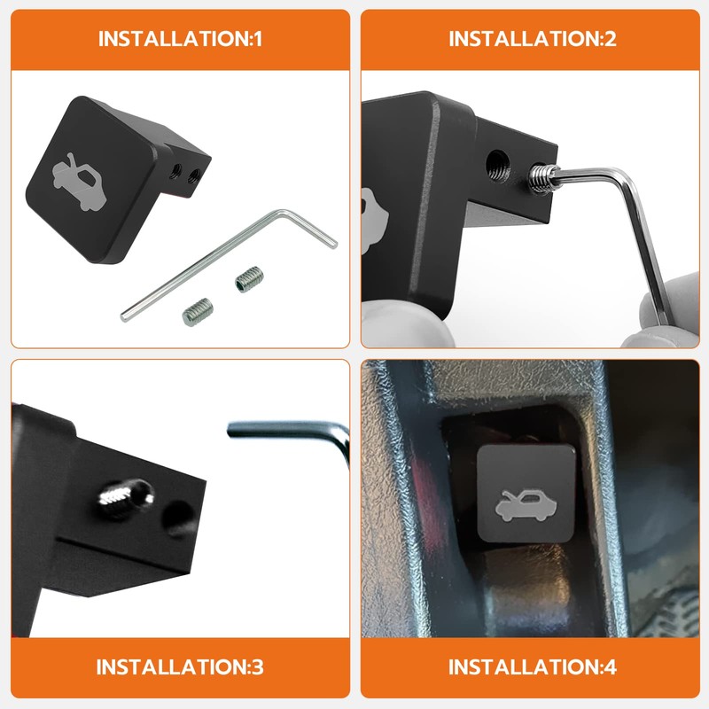 Heavy Duty Billet Aluminum Hood Latch Release Cable Repair Kit,