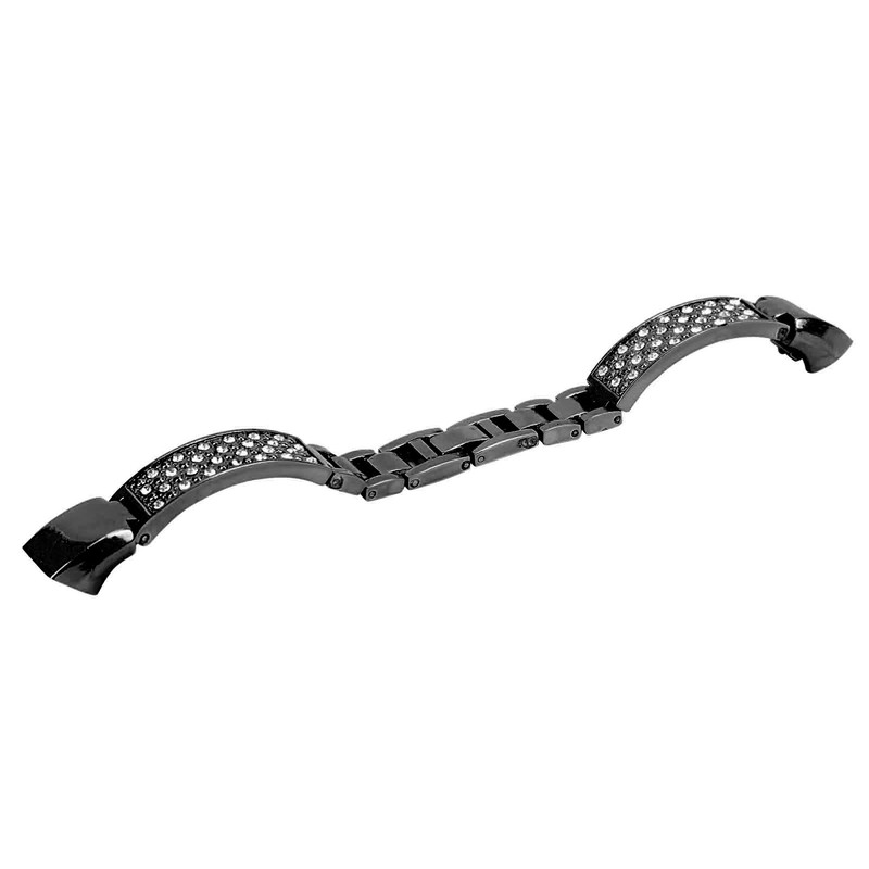 Stainless Steel Bracelet Women Inlay Rhinestones Wristband Wrist Decoration for