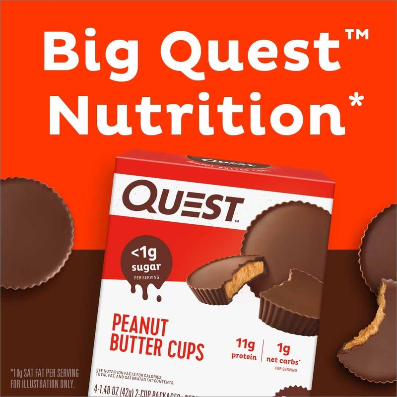 Quest Nutrition Peanut Butter Cups, 11g Protein, 1g Sugar, Low