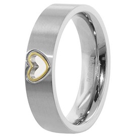 Boccia 0143-0258 Women's Titanium Ring Size 58/18.5, gold, Modern