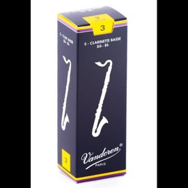 Vandoren Traditional Bass Clarinet Reeds Strength 3 Box of 5