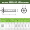 AMLOOPH M4 Door Knobs Cabinet Handles Screws, 30 Pack Kitchen
