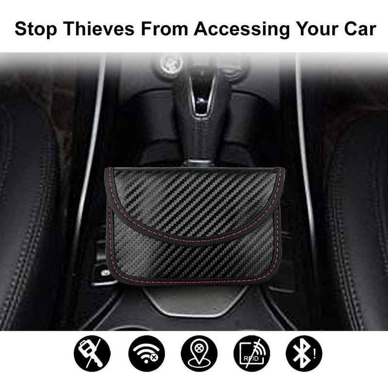 SDTEK Slim RFID Signal Blocking Wallet Pouch with Carbon Fibre