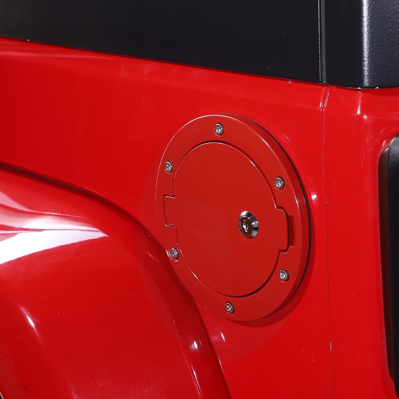 JeCar Fuel Filler Door Locking Gas Cap Cover Exterior Accessories