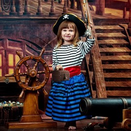 POFIBO Treasure Chest Vintage Wooden Treasure Chest Small Treasure Chest with Lock Pirate Treasure Chest Small Wooden Treasure Chest for Children's Birthday Storage Treasure Hunt Decoration