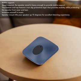 Speaker Stand for KEF LSX II Wireless HiFi Speaker, Reduction of Speaker Vibration, Tilt Up 15°, Metal Non Slip Vibration Reduction Desktop Speaker Mount Holder