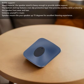 Speaker Stand for KEF LSX II Wireless HiFi Speaker, Reduction of Speaker Vibration, Tilt Up 15°, Metal Non Slip Vibration Reduction Desktop Speaker Mount Holder