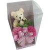 Q-FLA 799679 Soap Flower Bath Salt, Bear, Arrangement, Carnation, Beauty,