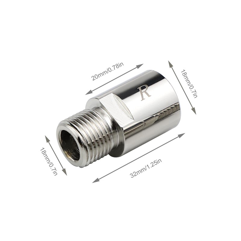 Bike Pedal Extension Chrome Molybdenum Steel 20mm Fits 9/16" Threaded