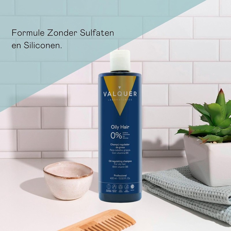 VALQUER Shampoo Antigrasa Seborregulador Zero para Cabello Graso 1 Lt