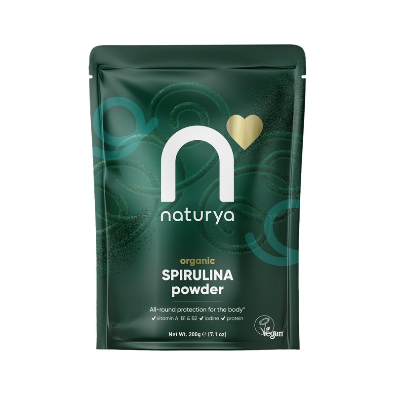 Naturya Organic Spirulina Powder 200g - Superfood Supplement for Energy,